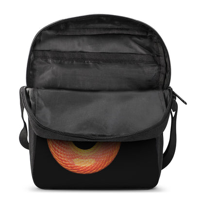 Amel Motley Corn Snake Print Rectangular Crossbody Bag