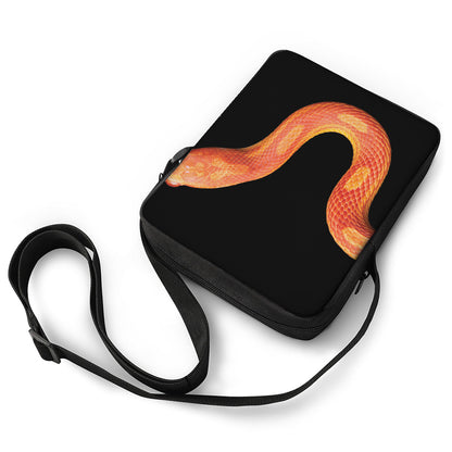 Amel Motley Corn Snake Print Rectangular Crossbody Bag