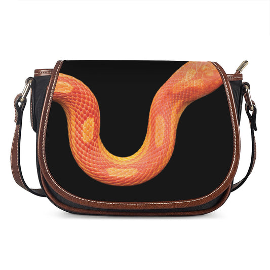 Amel Motley Corn Snake Print Saddle Bag