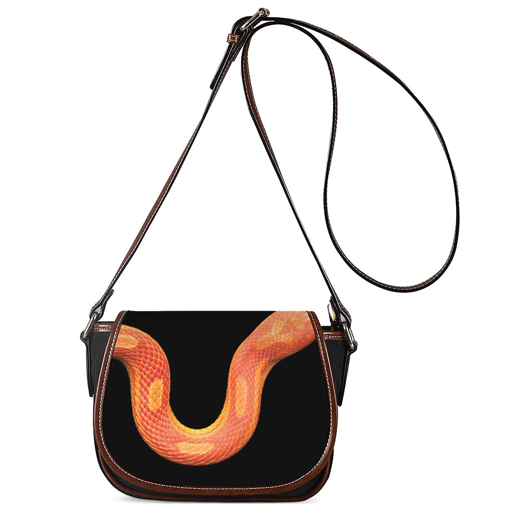 Amel Motley Corn Snake Print Saddle Bag