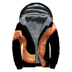 Amel Motley Corn Snake Print Sherpa Lined Zip Up Hoodie