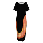 Amel Motley Corn Snake Print Short Sleeve Long Nightdress