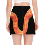 Amel Motley Corn Snake Print Side Slit Mini Skirt