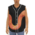 Amel Motley Corn Snake Print Sleeveless Baseball Jersey