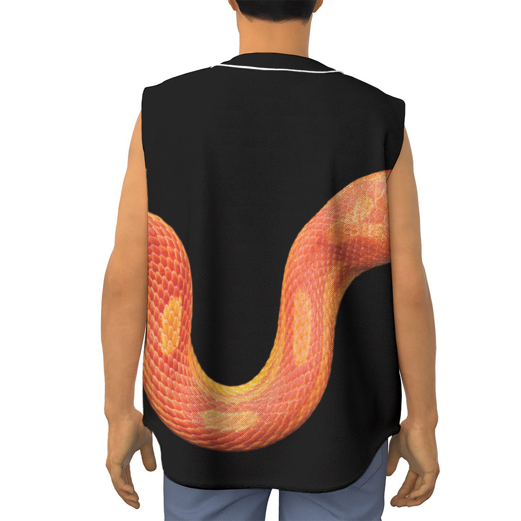 Amel Motley Corn Snake Print Sleeveless Baseball Jersey