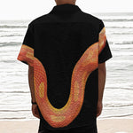Amel Motley Corn Snake Print Textured Short Sleeve Shirt