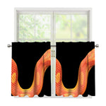 Amel Motley Corn Snake Print Tier Curtains