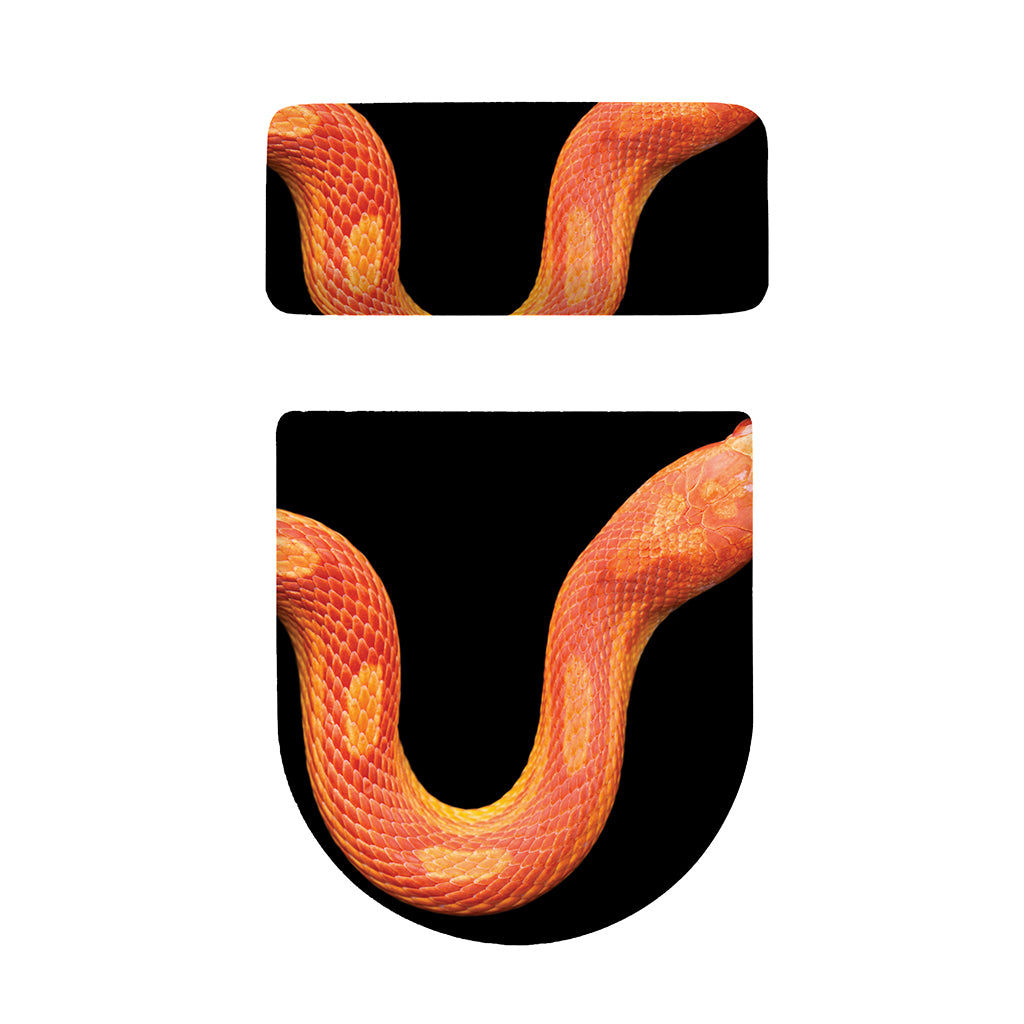 Amel Motley Corn Snake Print Toilet Lid And Tank Cover Set