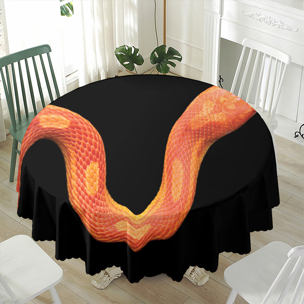 Amel Motley Corn Snake Print Waterproof Round Tablecloth
