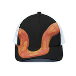 Amel Motley Corn Snake Print White Mesh Trucker Cap