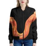 Amel Motley Corn Snake Print Women's Bomber Jacket