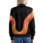 Amel Motley Corn Snake Print Women's Bomber Jacket