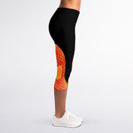 Amel Motley Corn Snake Print Women's Capri Leggings