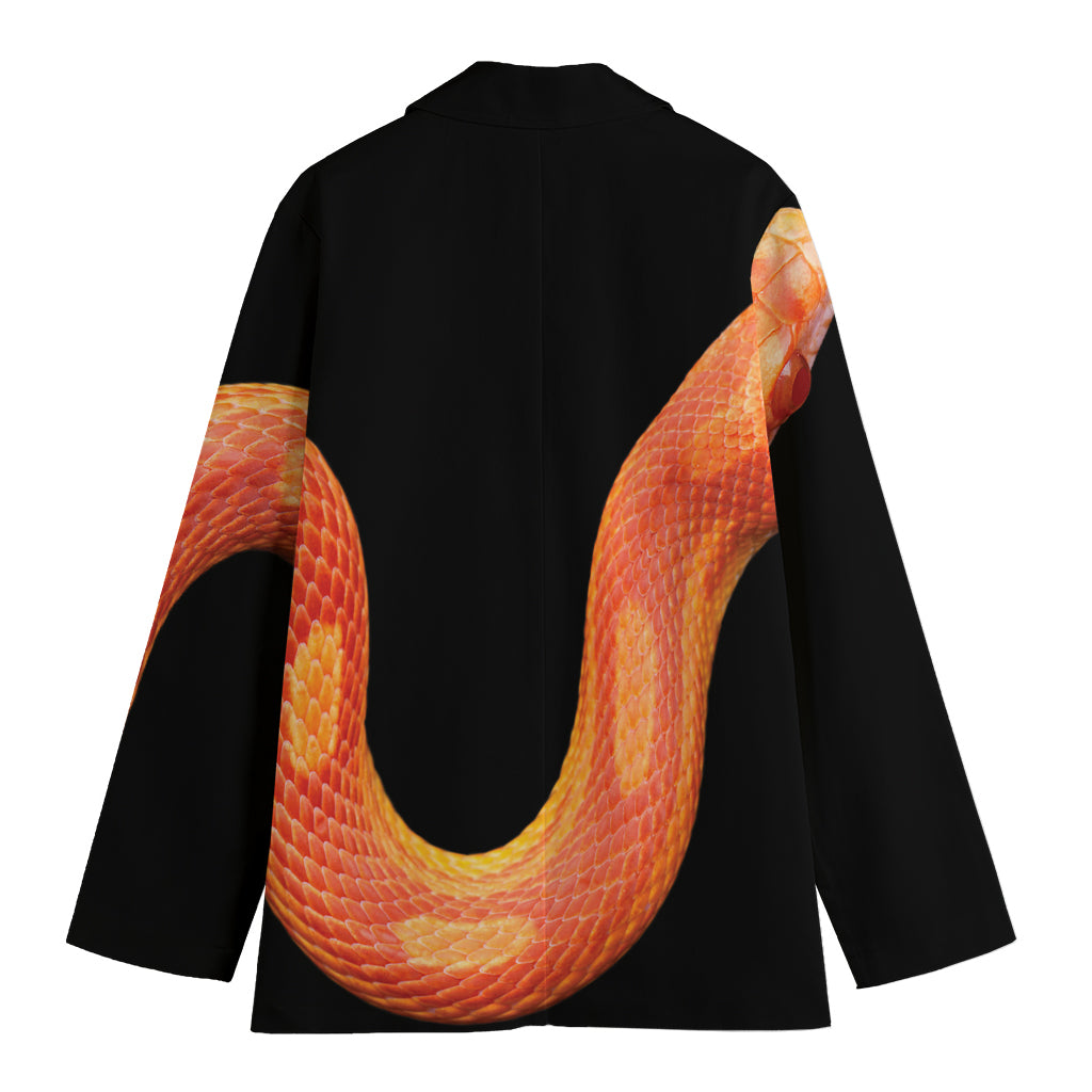 Amel Motley Corn Snake Print Women's Cotton Blazer