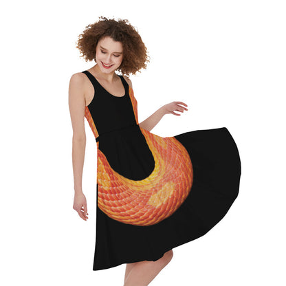 Amel Motley Corn Snake Print Women's Sleeveless Dress