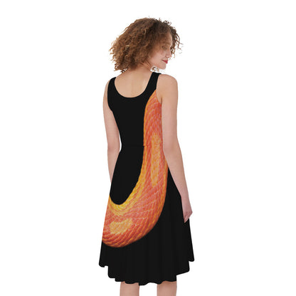 Amel Motley Corn Snake Print Women's Sleeveless Dress