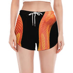 Amel Motley Corn Snake Print Women's Split Running Shorts