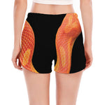 Amel Motley Corn Snake Print Women's Split Running Shorts