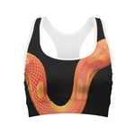 Amel Motley Corn Snake Print Women's Sports Bra