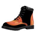 Amel Motley Corn Snake Print Padded Collar Lace Up Boots