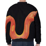 Amel Motley Corn Snake Print Zip Sleeve Bomber Jacket