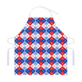 American Argyle Pattern Print Adjustable Apron