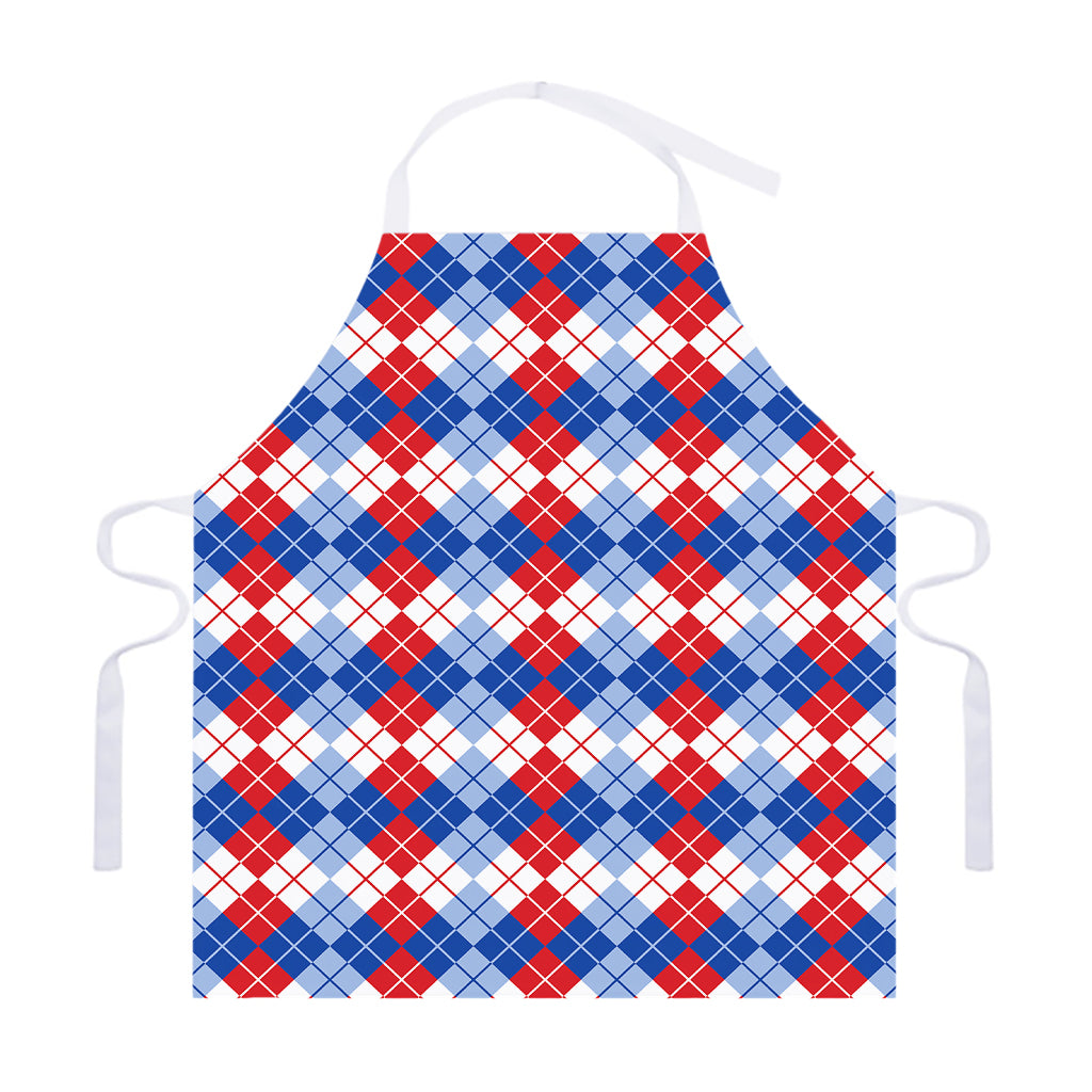 American Argyle Pattern Print Adjustable Apron
