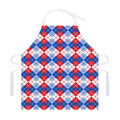 American Argyle Pattern Print Adjustable Apron