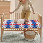 American Argyle Pattern Print Baby Crib Sheet