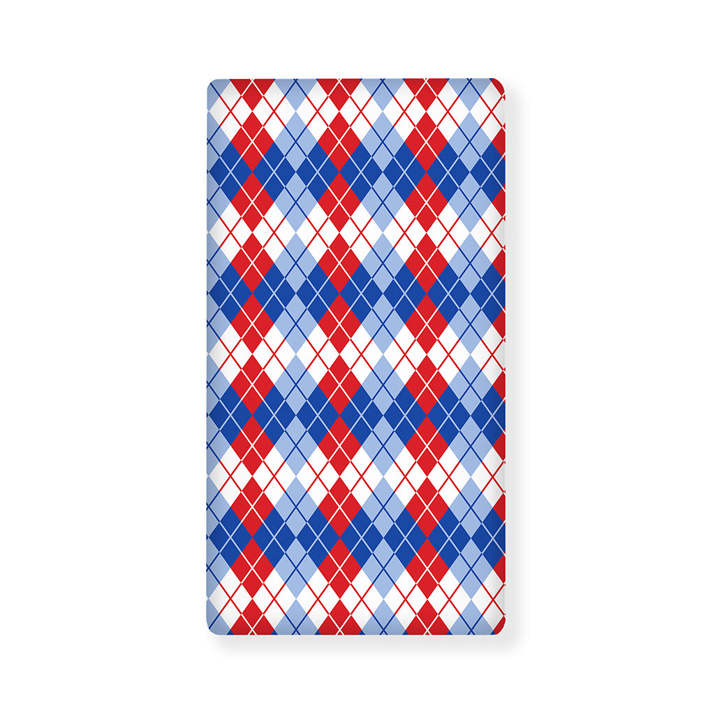 American Argyle Pattern Print Baby Crib Sheet