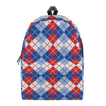 American Argyle Pattern Print Backpack