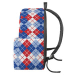 American Argyle Pattern Print Backpack
