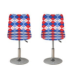 American Argyle Pattern Print Bar Stool Covers