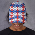 American Argyle Pattern Print Baseball Cap