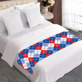 American Argyle Pattern Print Bed Runner