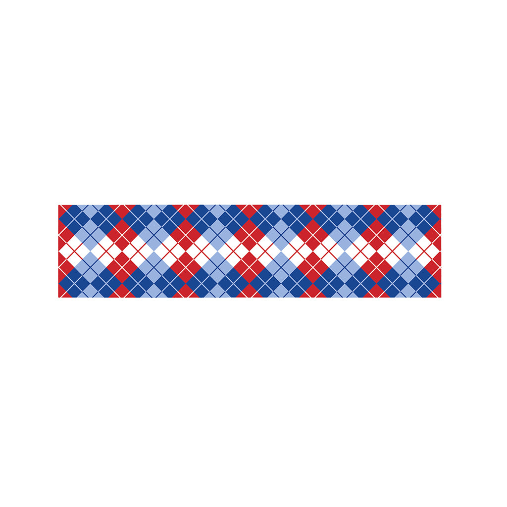 American Argyle Pattern Print Bed Runner