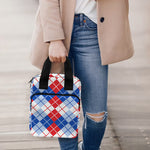 American Argyle Pattern Print Bible Tote Bag