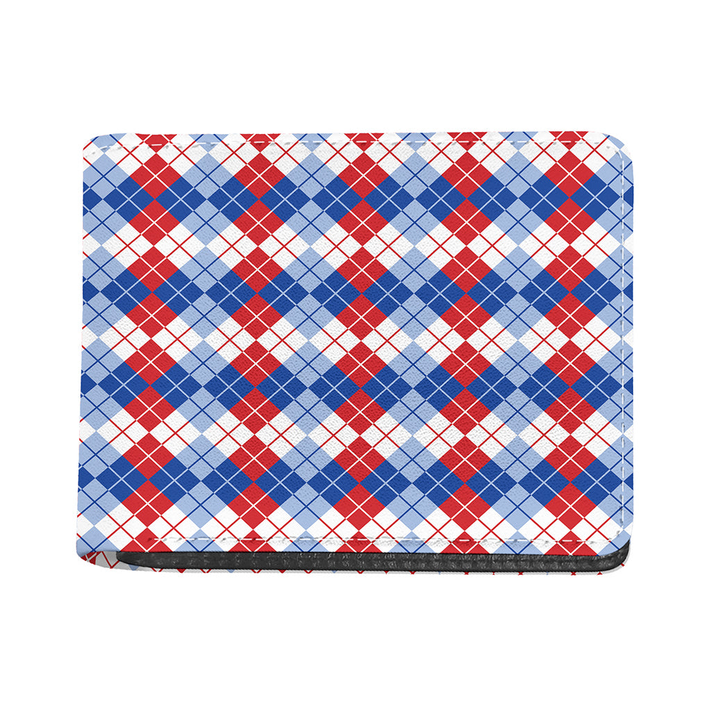 American Argyle Pattern Print Bifold Wallet