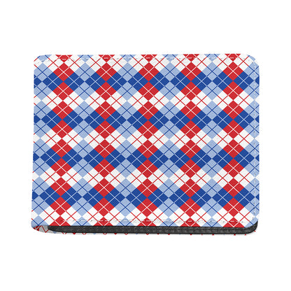 American Argyle Pattern Print Bifold Wallet