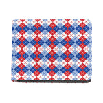American Argyle Pattern Print Bifold Wallet