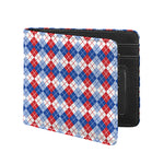 American Argyle Pattern Print Bifold Wallet