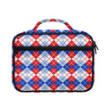 American Argyle Pattern Print Briefcase Bible Bag