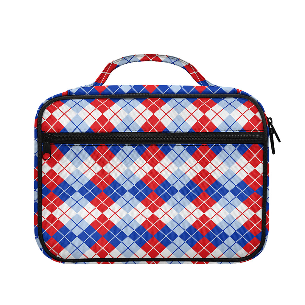 American Argyle Pattern Print Briefcase Bible Bag