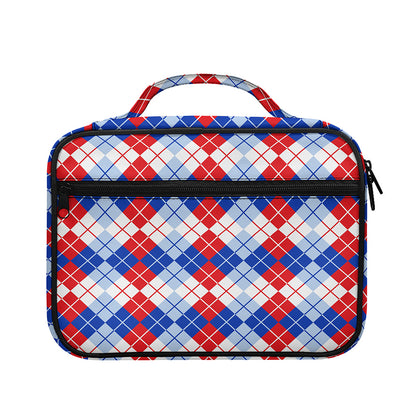 American Argyle Pattern Print Briefcase Bible Bag
