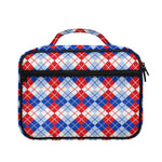 American Argyle Pattern Print Briefcase Bible Bag