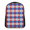 American Argyle Pattern Print Casual Backpack