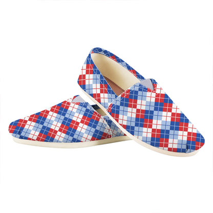 American Argyle Pattern Print Casual Shoes