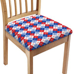 American Argyle Pattern Print Chair Cushion Cover