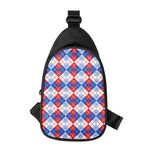 American Argyle Pattern Print Chest Bag