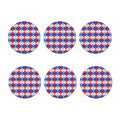 American Argyle Pattern Print Coaster Set